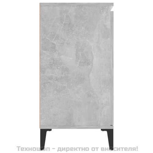 Сайдборд, бетонно сив, 102x35x70 см, инженерно дърво