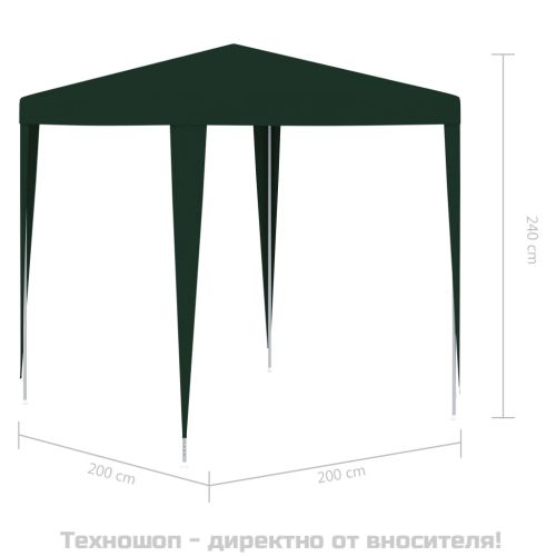 Професионална парти шатра, 2x2 м, зелена