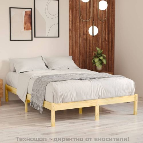 Рамка за легло, бор масив, 200x200 см