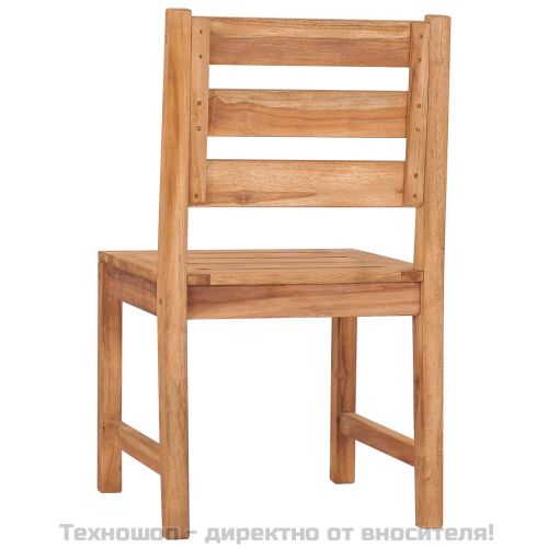 Градински столове, 6 бр, тиково дърво масив