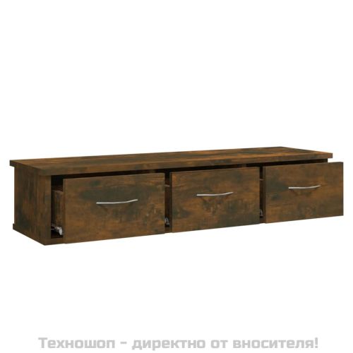 Стенен шкаф, опушен дъб, 88x26x18,5 см, инженерно дърво