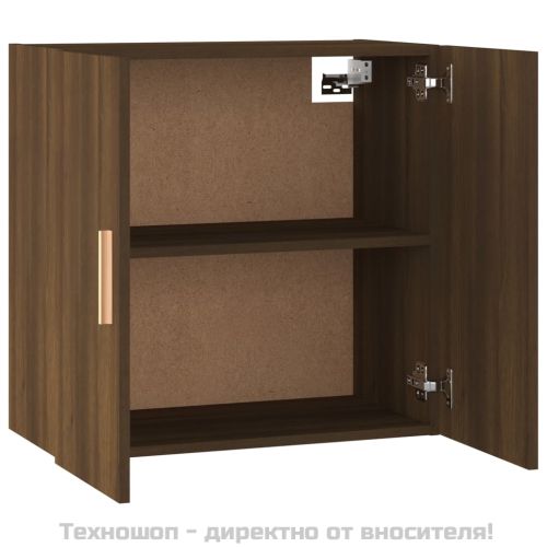 Стенен шкаф, кафяв дъб, 60x30x60 см, инженерно дърво