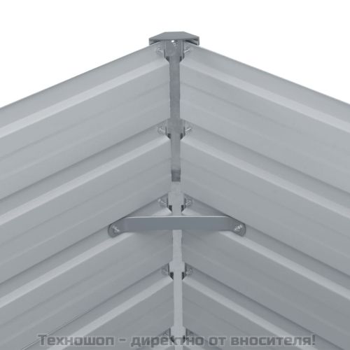 Повдигната леха, 100x100x45 см, поцинкована стомана, зелена