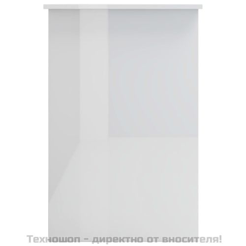 Бюро, бял гланц, 100x50x76 см, ПДЧ