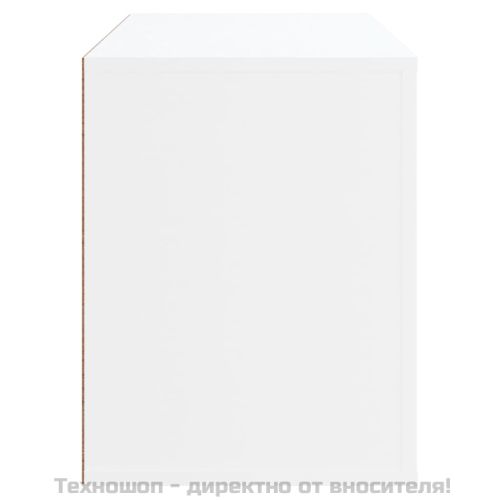 Шкаф за обувки, бял, 80x35x45 см, инженерно дърво