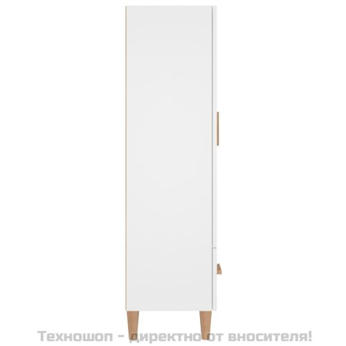 Висок шкаф, бял, 70x31x115 см, инженерно дърво