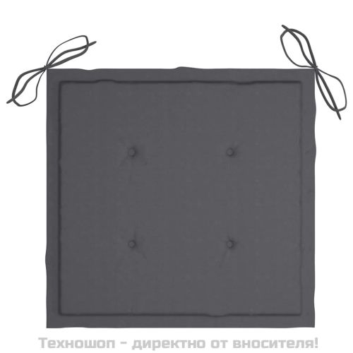 Възглавници за столове 4 бр антрацит 40x40x4 см Оксфорд плат