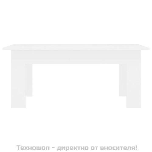 Маса за кафе, бяла, 100x60x42 см, инженерно дърво