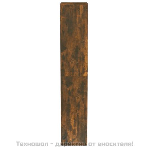 Шкаф за обувки, опушен дъб, 54x34x183 см, инженерно дърво