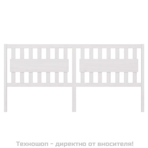 Горна табла за легло, бяла, 205,5x4x100 см, бор масив