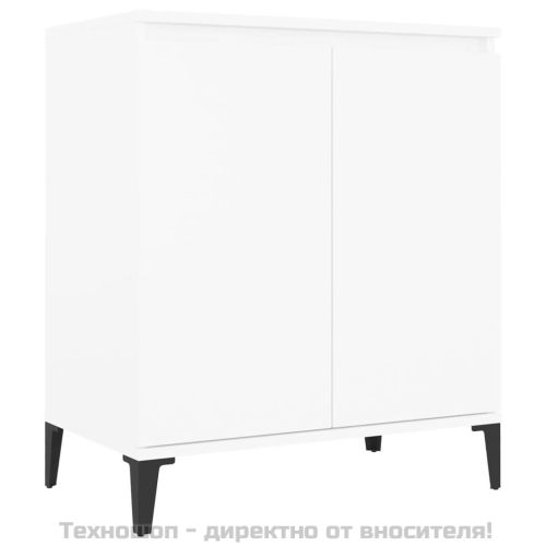 Сайдборд, бял, 60x35x70 см, инженерно дърво