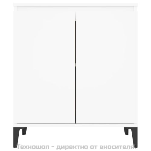 Сайдборд, бял, 60x35x70 см, инженерно дърво