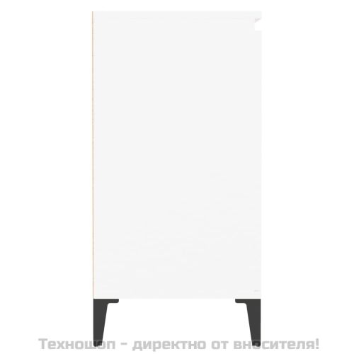 Сайдборд, бял, 60x35x70 см, инженерно дърво