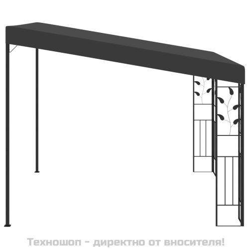 Шатра за стенен монтаж, 3x3x2,5 м, антрацит