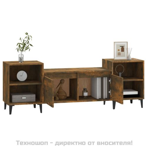 ТB шкаф, опушен дъб, 160x35x55 см, инженерно дърво
