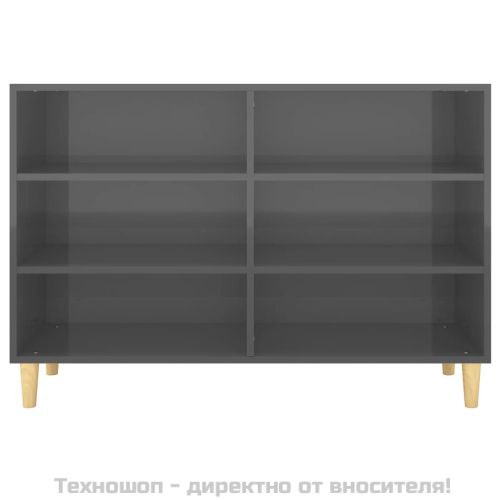 Бюфет, сив гланц, 103,5x35x70 см, инженерно дърво