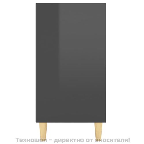 Бюфет, сив гланц, 103,5x35x70 см, инженерно дърво