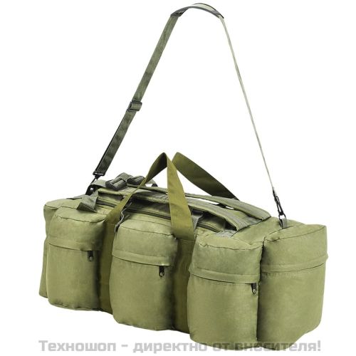 3-в-1 пътнически сак тип военен, 45 л, маслиненозелен