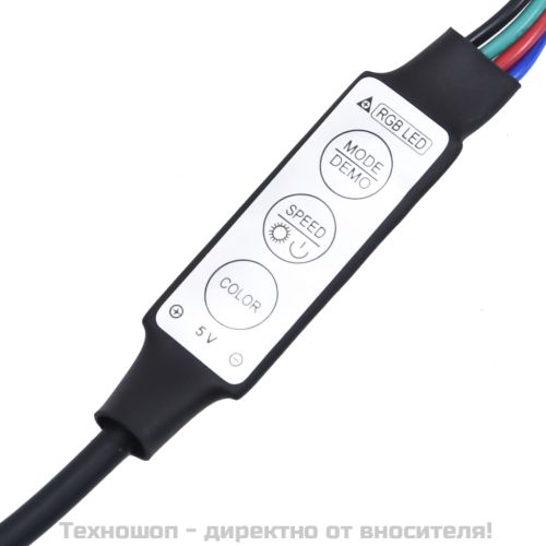 Сайдборд с LED светлини, черен, 80x35x75 см