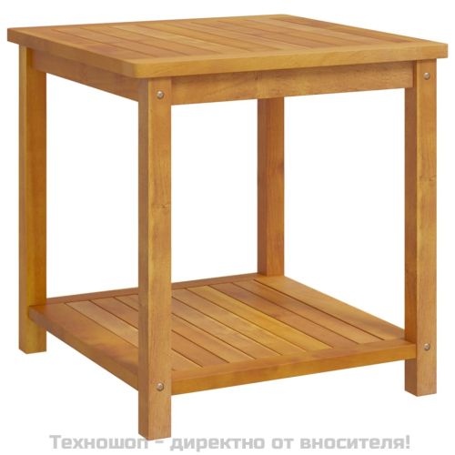 Странична маса, акациево дърво масив, 45x45x45 см