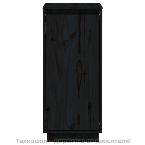 Сайдборди, 2 бр, черни, 31,5x34x75 см, бор масив