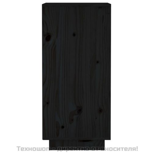 Сайдборди, 2 бр, черни, 31,5x34x75 см, бор масив