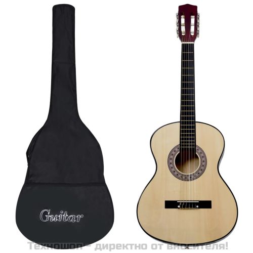 Комплект класическа китара за начинаещи от 12 части, 4/4, 39"