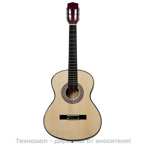 Комплект класическа китара за начинаещи от 12 части, 4/4, 39"