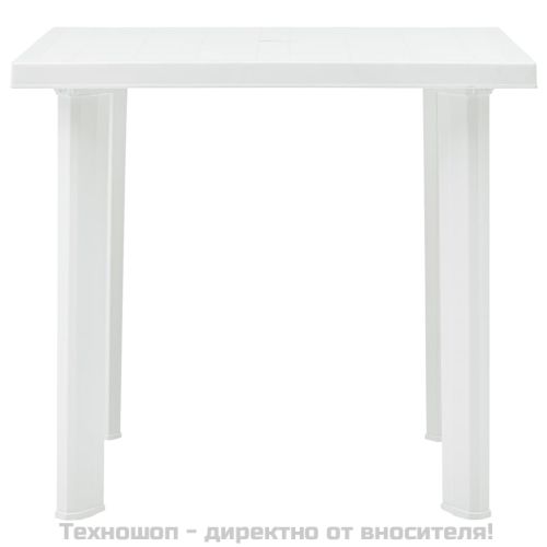 Градинска маса, бяла, 80x75x72 см, пластмаса