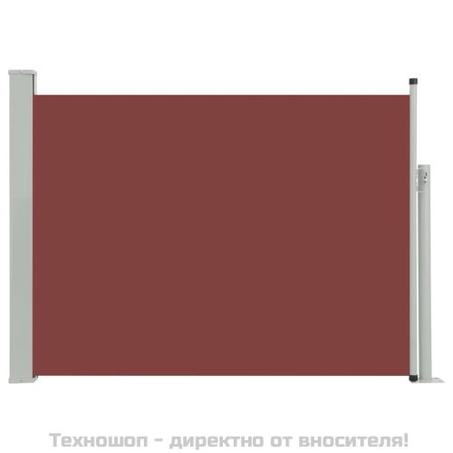 Прибираща се странична тента, 100x500 см, кафява