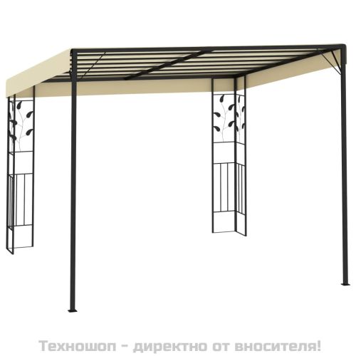 Шатра за стенен монтаж, 3x3x2,5 м, кремава