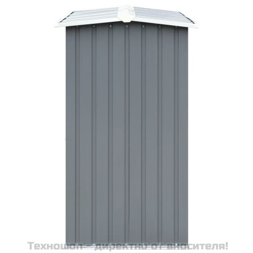 Навес за дърва, поцинкована стомана, 330x92x153 см, сив