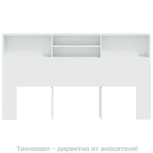 Табла за легло тип шкаф, бяла, 180x19x103,5 см