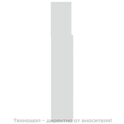 Табла за легло тип шкаф, бяла, 180x19x103,5 см