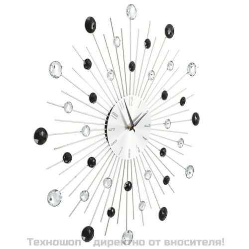 Стенен часовник с кварцов механизъм, модерен дизайн, 50 см