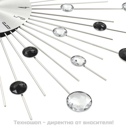 Стенен часовник с кварцов механизъм, модерен дизайн, 50 см