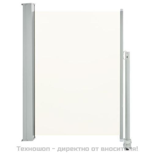 Прибираща се странична тента, 100х300 см, кремава