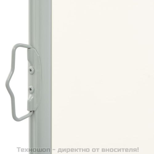 Прибираща се странична тента, 100х300 см, кремава