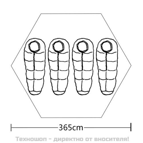 4-местна палатка, синя
