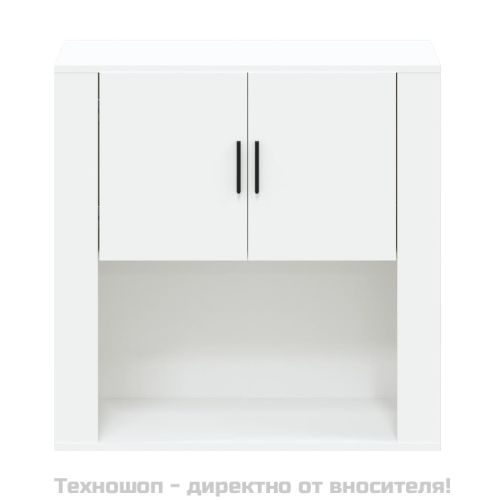 Стенен шкаф, бял, 80x33x80 см, инженерно дърво