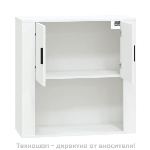 Стенен шкаф, бял, 80x33x80 см, инженерно дърво