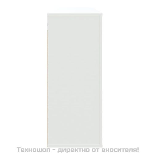 Стенен шкаф, бял, 80x33x80 см, инженерно дърво