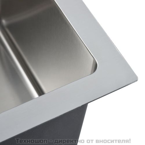 Ръчно изработена кухненска мивка, неръждаема стомана