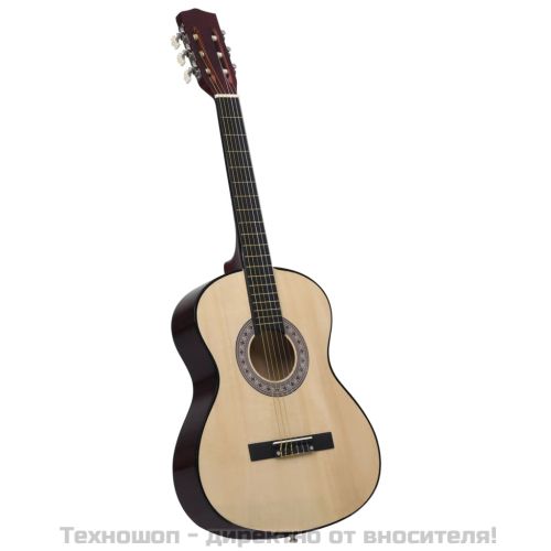 Класическа китара за начинаещи, 4/4, 39", липово дърво