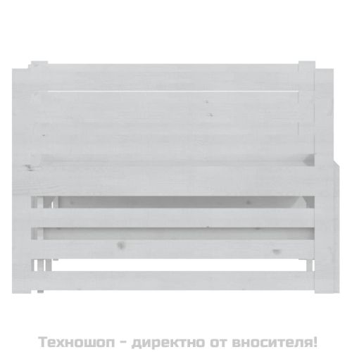 Разтегателно дневно легло, без матрак, бяло, 2x(90x200) см