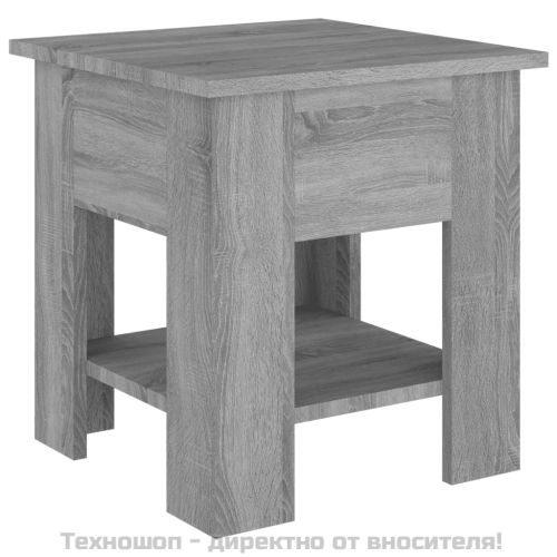 Маса за кафе, сив сонома, 40x40x42 см, инженерно дърво