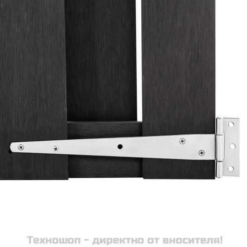 Градинска порта, WPC, 100x100 см, сива