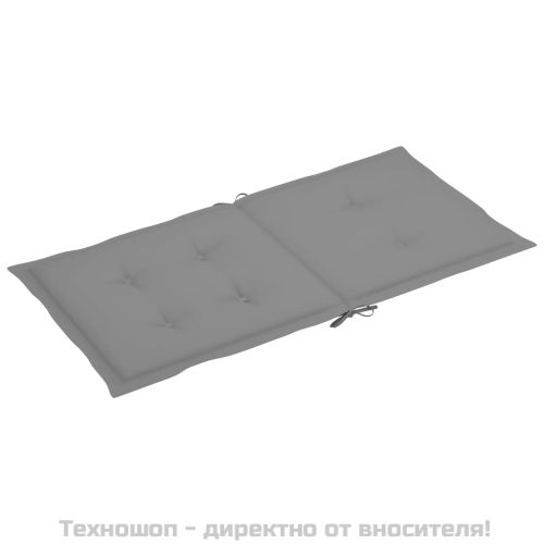 Възглавници за столове 2 бр сиви Оксфорд плат