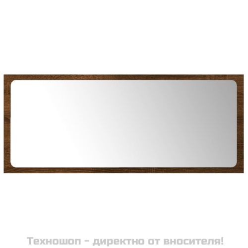 Комплект мебели за баня от 2 части, кафяв дъб, инженерно дърво