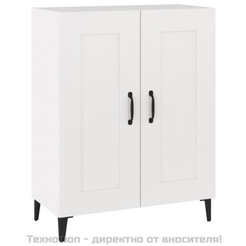 Сайдборд, бял, 69,5x34x90 см, инженерно дърво